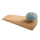 2 Pieces Sage Green And Black Etched Ceramic Wooden Door Stopper
